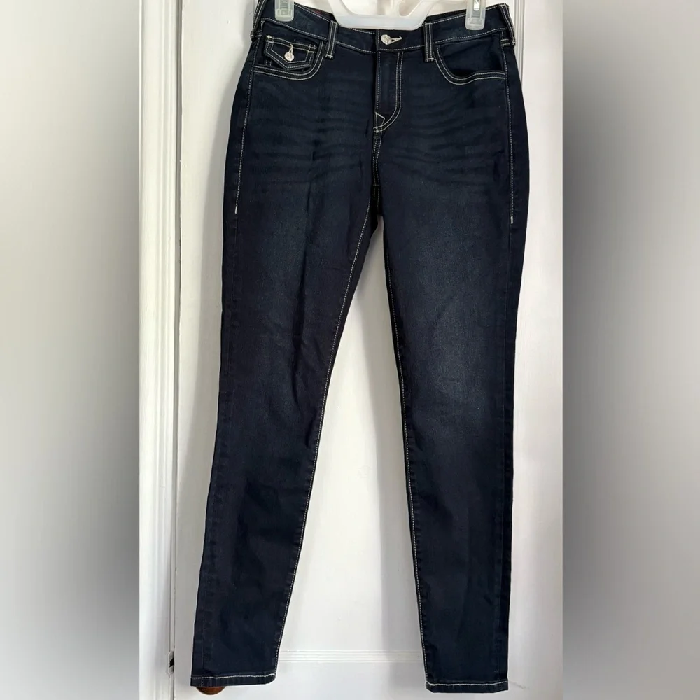True Religion Jennie Curvy Midrise Super Skinny  Jeans, Size: 27 - Picture 2 of 12